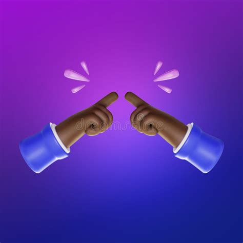 3d Hand Emoji Gesture Pointing Clapping Hands Business Corporate Icon Stock Illustration ...