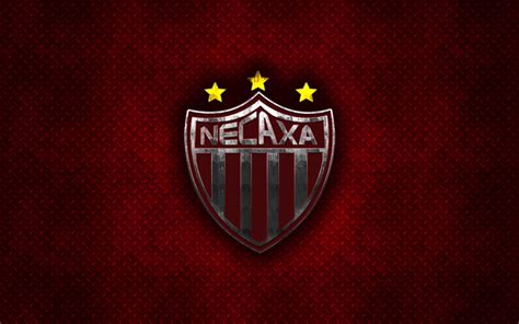 Download wallpapers Necaxa FC, Club Necaxa, Mexican football club, red metal texture, metal logo ...