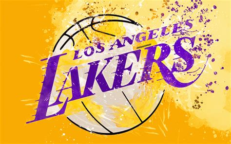 Download wallpapers Los Angeles Lakers, 4k, grunge art, logo, american ...