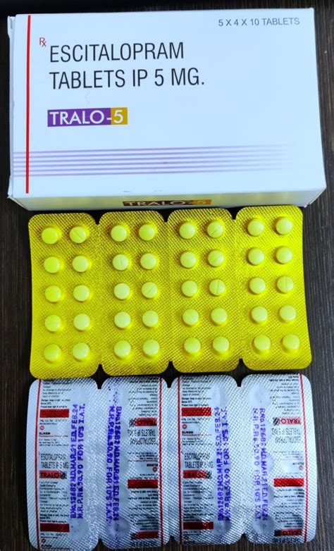 Escitalopram 5 Mg Tablets at Rs 50.90/strip | Kalol | Gandhinagar | ID ...