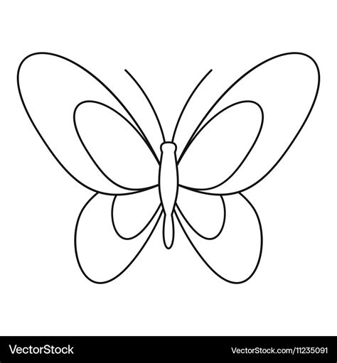 Beautiful butterfly icon outline style Royalty Free Vector