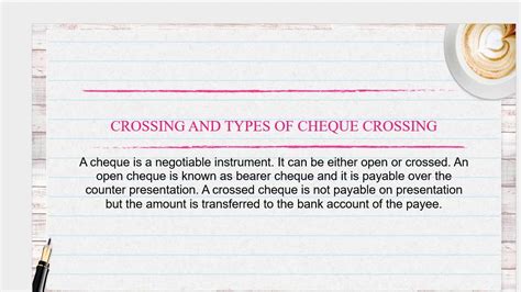 Types Of Crossing Cheque - Design Talk