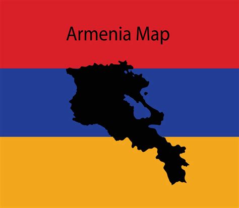 Armenia Map Silhouette Flag in Background 15938542 Vector Art at Vecteezy