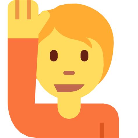 Person Raising Hand Vector SVG Icon - SVG Repo