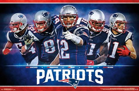 New England Patriots Team 2016 Football Sports Poster 22x34 - Walmart.com