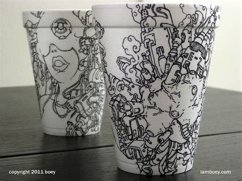 Simply Creative: Styrofoam Cups Art by Cheeming Boey