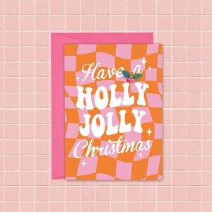 Set of 6 Christmas Cards Holly Jolly Tropical A6 Greetings - Etsy