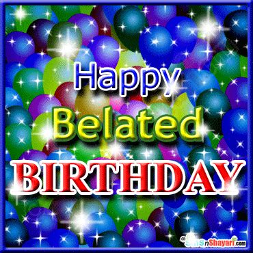 Free Animated Cards for Facebook | Funny Belated Birthday Wishes Greeting-Glitter eCard ...