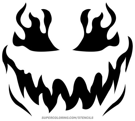 Evil Smile Stencil | Free Printable Papercraft Templates