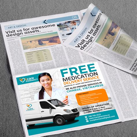 Elegant, Playful, Pharmacy Newspaper Ad Design for a Company by debdesign | Design #20525331