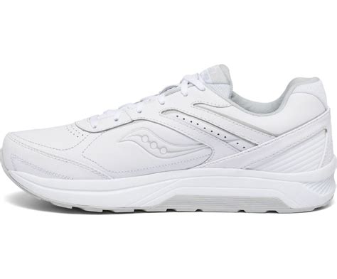 Saucony Mens Echelon Leather Walking Shoe- White | Cleary's Shoes & Boots