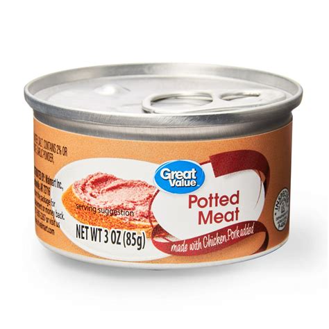 Great Value Chicken & Pork Potted Meat, 3 oz Can - Walmart.com - Walmart.com