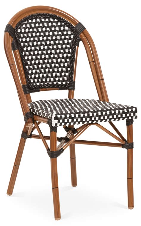 Outdoor Café Bistro Chair, Black/White | Black and white dining room, White dining room, Bistro ...