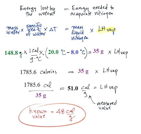 Latent Heat Of Vaporization Of Liquid Nitrogen In J/g ...