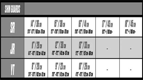 Protect your Legs with Ease: The Ultimate Hockey Shin Guard Size Chart – SizeChartly