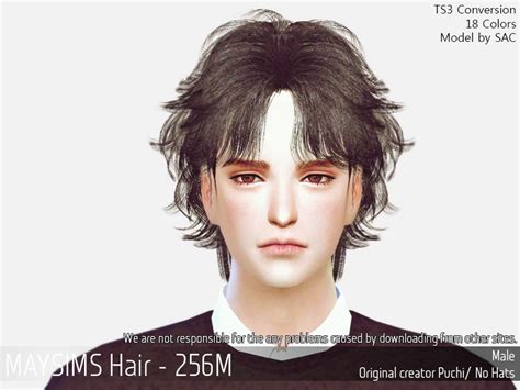 MAY Sims: MAY 256M hair retextured - Sims 4 Hairs | Middle part ...