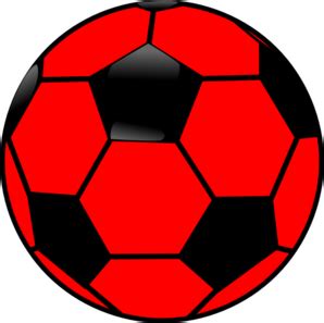 Red And Black Soccer Ball Clip Art at Clker.com - vector clip art ...