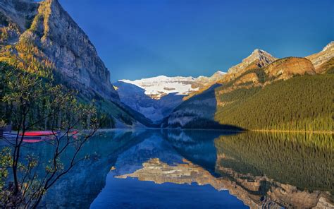 Wallpaper Lake Louise, Banff National Park, Alberta, Canada, mountains ...