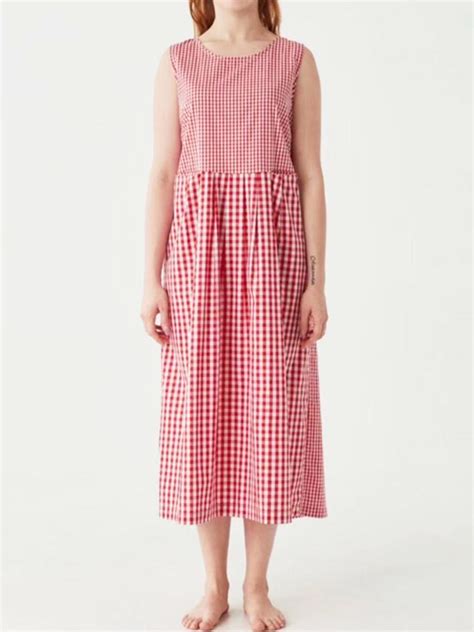 vintage checkered dress-RD | Egg3