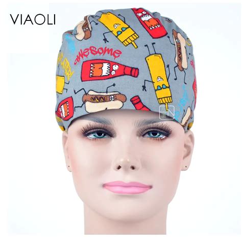 Viaoli Women Doctors Surgical Scrub Home Medical Caps Surgical Surgeon's Surgery Hat Color ...