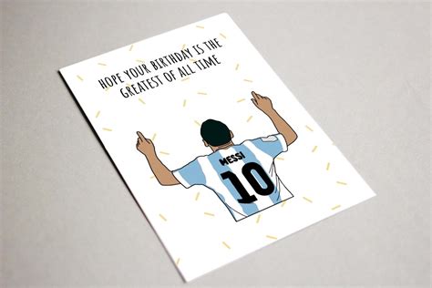 Messi birthday card Printable Card Hope your Birthday is the - Etsy Nederland