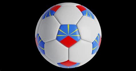 Soccer Ball Flag Black Background Loop Stock Footage Video (100% ...