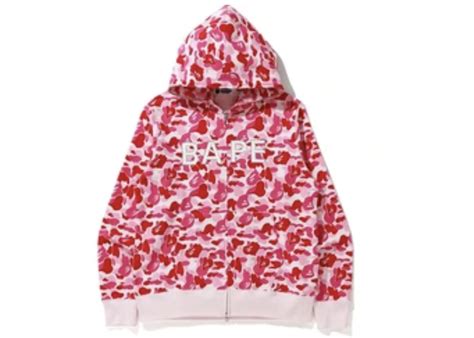 BAPE ABC Camo BAPE Swarvoski Full Zip Hoodie Pink Men's - FW20 - US