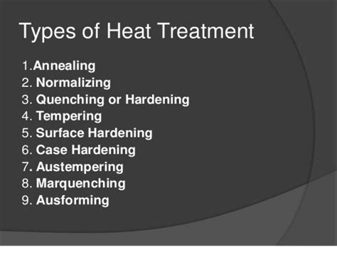 Heat Treatment Processes