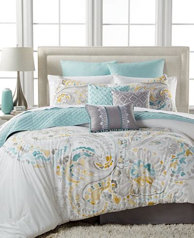 CLOSEOUT! Sahar 10-Pc. Queen Comforter Set - Bed in a Bag - Bed & Bath ...