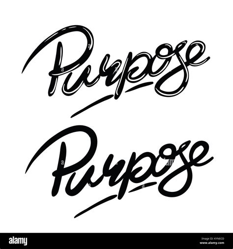 hand written lettering word purpose Stock Photo - Alamy