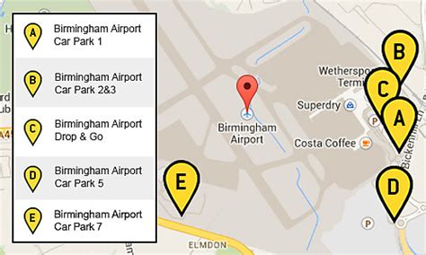 Birmingham Airport Car Park Map