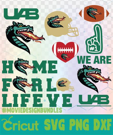 UAB BLAZERS FOOTBALL NCAA LOGO SVG, PNG, DXF - Movie Design Bundles