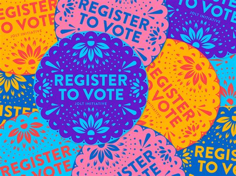 Register to Vote Stickers for Jolt Initiative by Yunuén Sigler on Dribbble