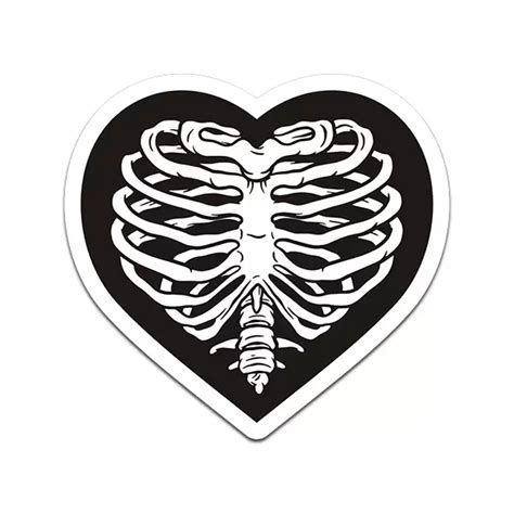 heart-ribcage Cute Laptop Stickers, Cool Stickers, Printable Stickers ...