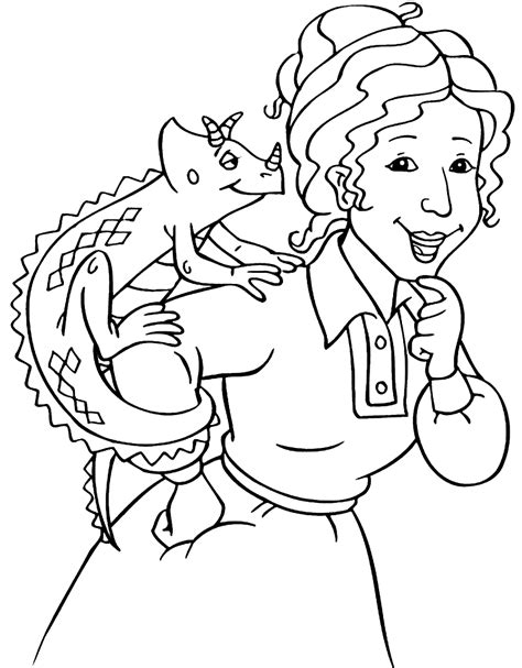 Ms Frizzle And Liz Magic School Bus Coloring Page – Printable Coloring ...