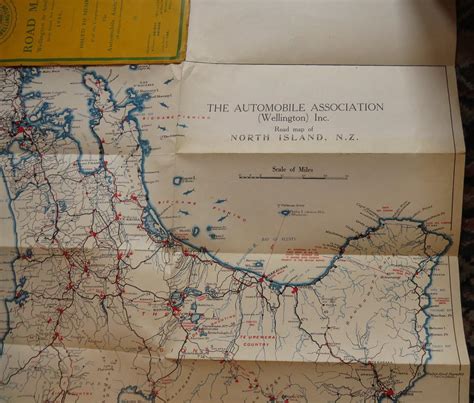 Road Map - Wellington to Auckland - North Island, New Zealand. 1936. by The Automobile ...