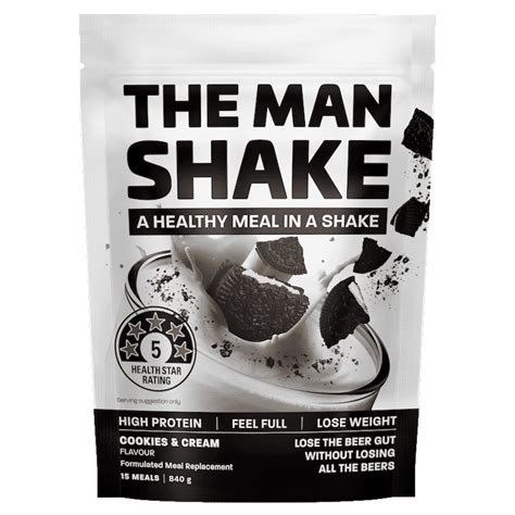 THE MAN SHAKE Meal Replacement Cookies and Cream 840g - Choice Pharmacy