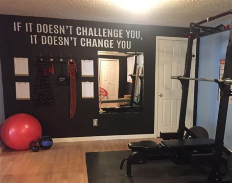 Gym Ideas, Fitness Decor Ideas, Gym Design, Gym Wall Decal, If It Doesn't Challenge You, It ...