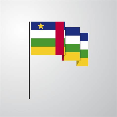 Central African Republic waving Flag creative background 14330411 ...