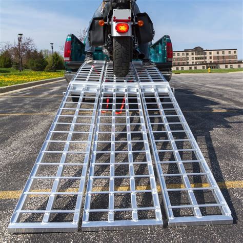 10' 3-Piece Arched Folding Motorcycle Ramp | Black Widow