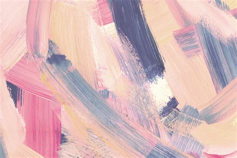 Pink & Peach Abstract Paint Brush Strokes Wallpaper Mural | Hovia IE