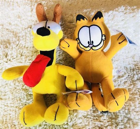 GARFIELD AND ODIE STUFFED PLUSH ANIMAL GARFIELD THE CAT & ODIE THE DOG ...