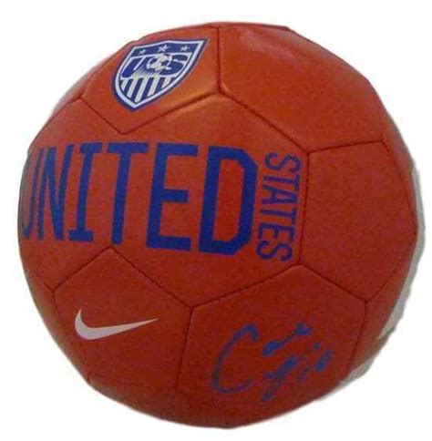 Carli Lloyd Autographed/Signed USA Red Nike Soccer Ball JSA 13997 – Denver Autographs