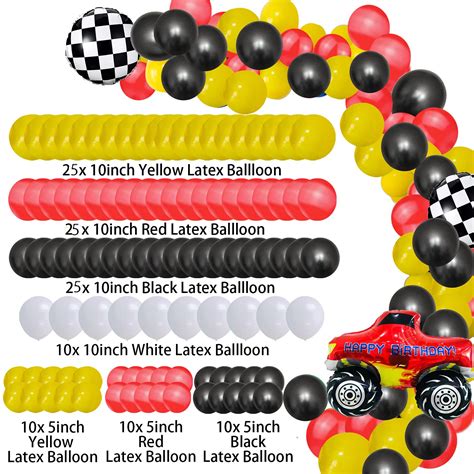 Car Party Decorations , Racing Balloon Garland Arch Kit, Vintage Race Car Balloons, Finish Line ...