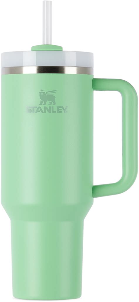 Stanley 绿色 The Quencher H2.0 Flowstate 水杯 40oz | SSENSE