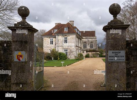 The entrance to Wolvesey Palace, the official residence and office of ...