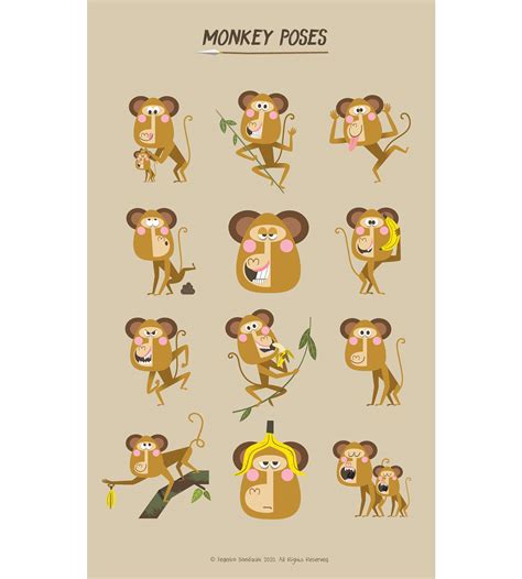 Monkey Stickers on Behance