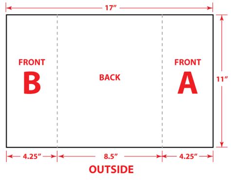 Single Open Gate Fold Brochure Template