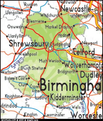 Map of Shropshire City Picture | United Kingdom Map Regional City Province