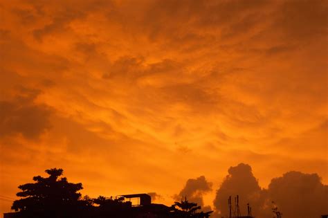 Free picture: dusk, sky, orange color, atmosphere, sky, meteorology, sunset